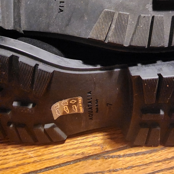 Aquatalia Lenor Suede Shearling Boot sz 7 - Picture 6 of 7